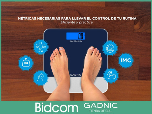 Imagen 3 de 9 de Balanza De Baño Digital Gadnic Profesional G02 Kilos Salud