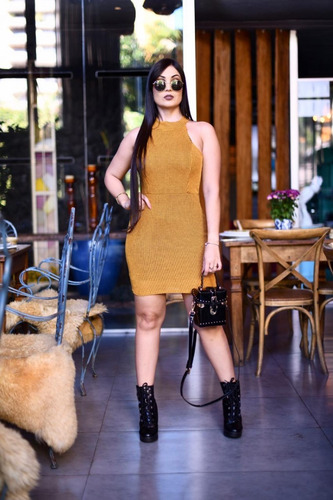 Vestido De Festa Curto Roupas Femininas Tricot Trico #vlm401