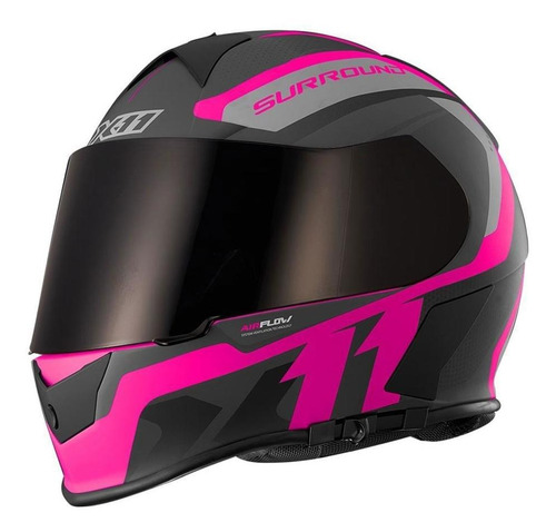 Capacete X11 Revo Pro Rosa Tamanho 62 Abs