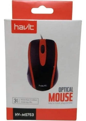 Mouse Usb Compacto 3 Botones Óptico 1000 Dpi Preciso Negro