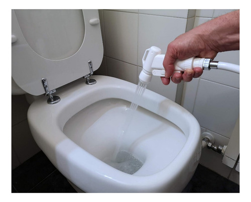 Kit De Ducha Bidet Italiano Con Aireador Canilla Siroflex Acabado Pulido Color Balanco