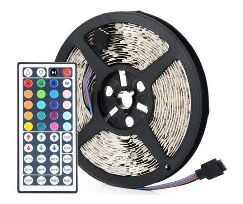 Combo Tira Led Rgb + Control 44 Botones + Fuente 12v 2a