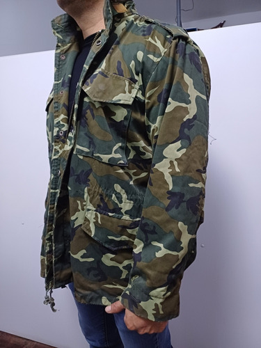 7k Casaca Parka Militar Ejército Camuflado Talla M