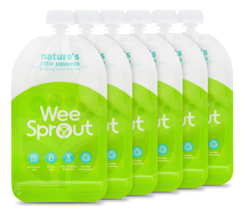 Weesprout Bolsas Reutilizables Con Doble Cremallera Para Ali