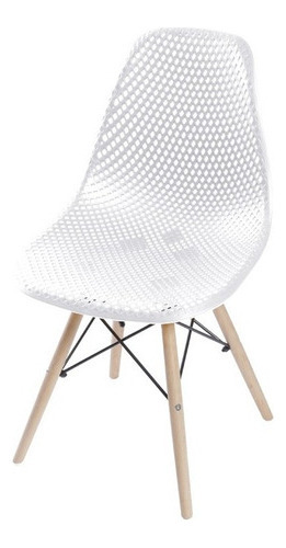 Silla Eames Boxbit Colmena Comedor Base En Madera Cantidad de sillas por set 1 Color de la estructura de la silla Blanco Color del asiento Blanco