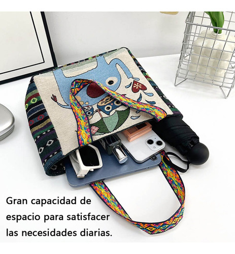 Bolso Estilo Étnico Retro Para Mujer Con Bordado De Elefante