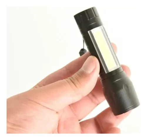 Super Mini Linterna Led Recargable Luz Zoom Largo Alcances