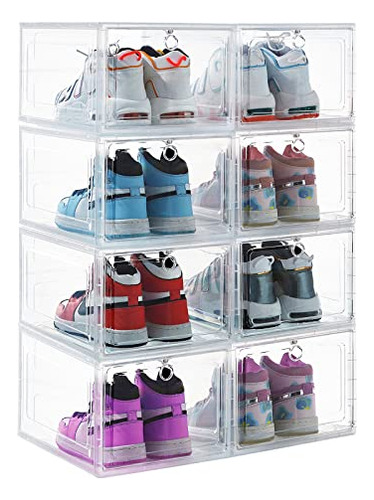 Cajas De Zapatos De Plástico Transparente Apilables,