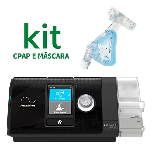 Kit Cpap S10 Airsense Autoset + Mascara Facial Amara Gel