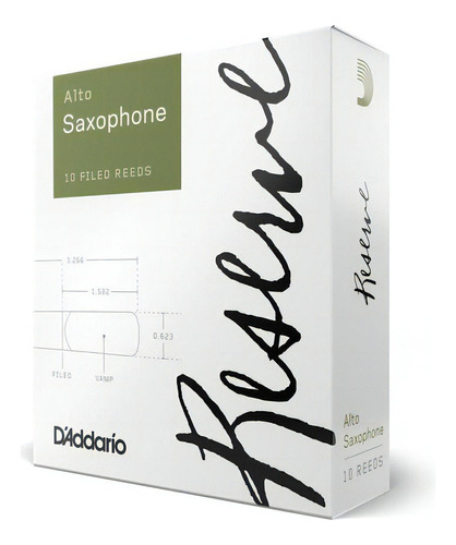 Palheta Sax Alto 4 (10 Unidades) D'addario Reserve Djr1040