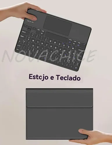 Magic Keyboard Com Mouse E Capa Para Ipad Air 13 Pol M2/m3