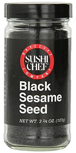 Sushi Chef Semillas De Sésamo Negras, Frascos De Vidrio De 3