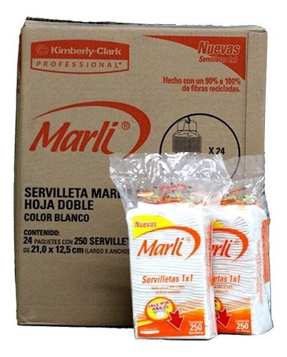 Servilleta Interdob Marli® Bolsadespachadora,24paq, 250pzc/u