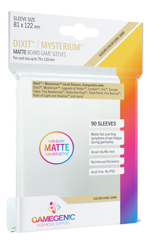 Gamegenic: Matte Prime Dixit Sleeves (90 Unidades)