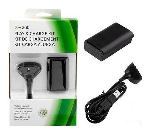 Kit De Carga Y Juega Xbox 360 Batería 3800 Mah / Disparocl