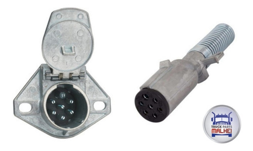 Conector Hembra Y Macho Phillips Cable 7 Hilos P/ Remolque