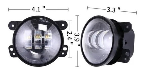 Imagen 6 de 9 de Faro Led Redondo 4 Universal Para Antiniebla