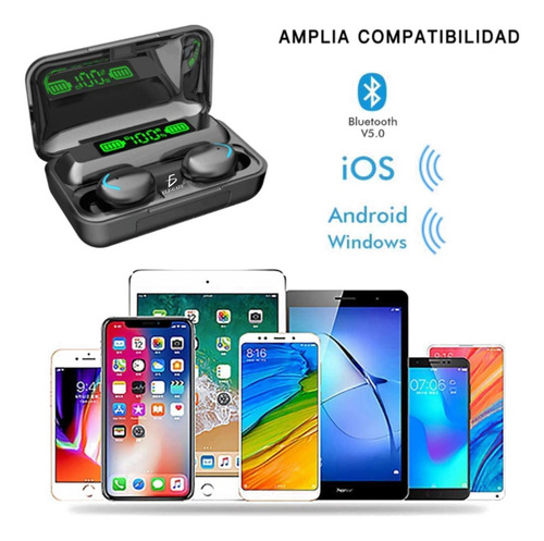 Audífonos Inalámbricos F9 8d Bluetooth 5.0 Tws Deportivos