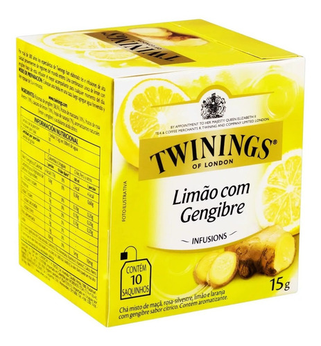 Imagem 4 de 6 de Chá Twinings Limão Com Gengibre 10 Sachês