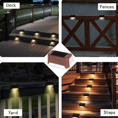 . Pack De 24 Luces Solares For Escaleras, Escalones Y Bolas