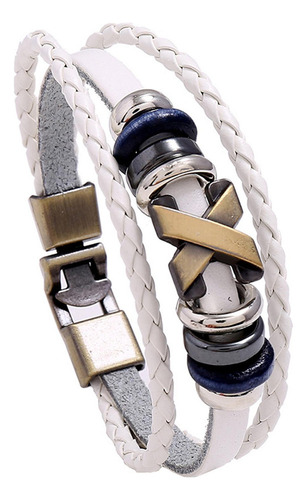 2 Paquete De 2 A 4 Pulseras De Cuero Trenzado A La 2 Piezas