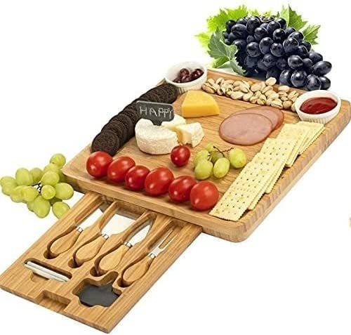 Juego De Tablas Y Cuchillos Para Quesos Ctft, Plato De Charc