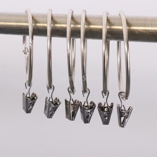 3 X 2 X 12 Ganchos Para Anillos De Cortina Con 3 Piezas