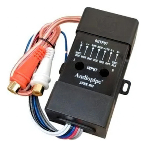 Adaptador Convertidor Alta- Baja Audiopipe Con Remoto 2 Rca