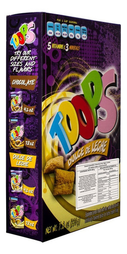 Cereal Dulce De Leche Con Relleno Toops Flips Expandido 220g