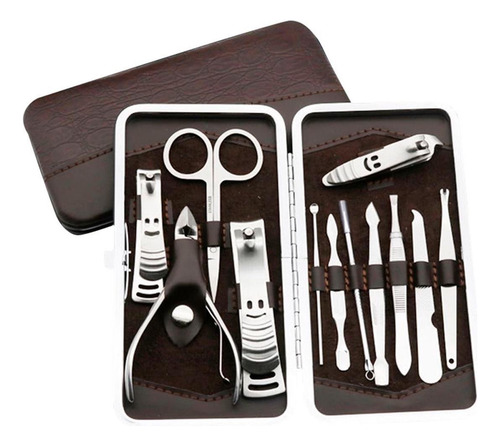 Estojo De Unha Completo Com 12 Peças Portátil Unhas Lindas