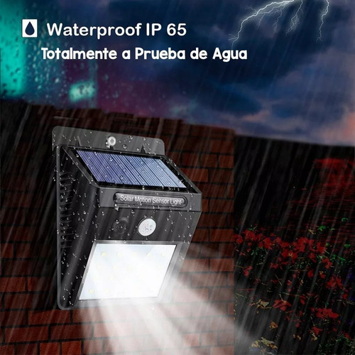 Pack De 4: Lámpara Solar De Pared 30 Leds Sensor Movimiento