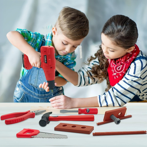 Juego Herramientas Para Niños,56 Piezas Caja De Herramientas