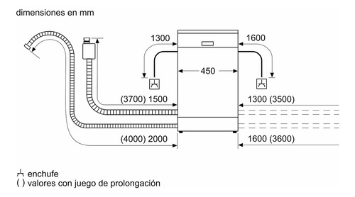 Lavavajillas Bosch 10 Cubiertos Sps2hki58e Acero Inoxidable*