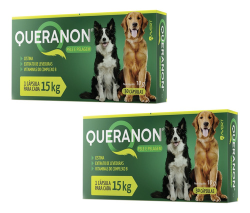 Kit 2 Unidades Cães Queranon 15kg (30 Cápsulas) - Avert