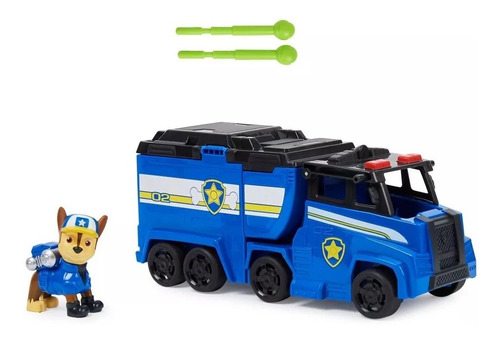 Vehiculo Paw Patrol Chase Big Truck Pups - Rescue Truck Color Azul