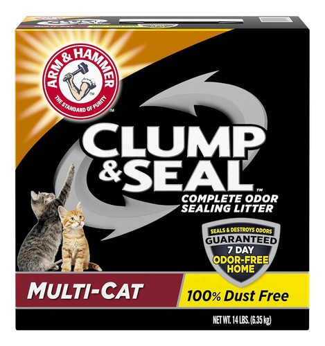 Arm & Hammer Clump & Seal Litter, Multi-cat, 14 Lbs