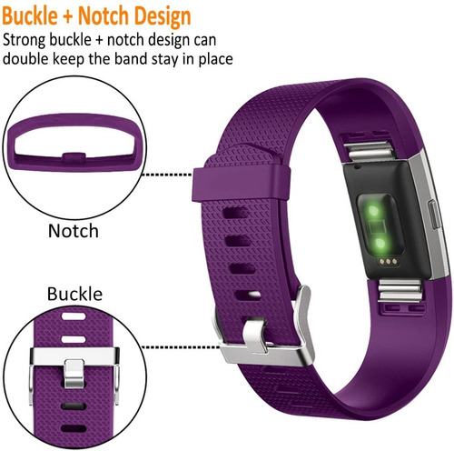 Imagen 3 de 9 de 15 Mallas De Reloj P/ Fitbit Charge 2 Hr Talle Small