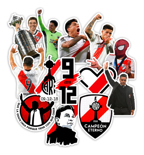 Stickers River Plate Gallardo Enzo Julian 20 Unidades