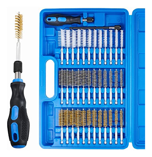 Omt 38pc Wire Brush Set, Bore Brush For Drill With 1/4 ...