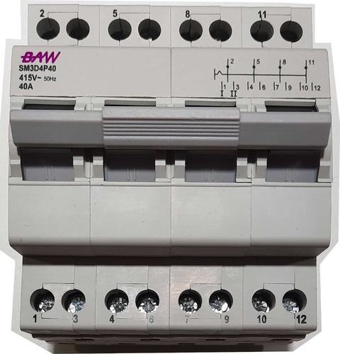 Imagen 1 de 1 de Conmutadora Manual Tetrapolar I-0-ii 40a Bypass Red Grupo