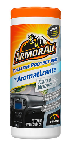 Toallita Protector Silicona Auto Con Aroma Armorall 25u