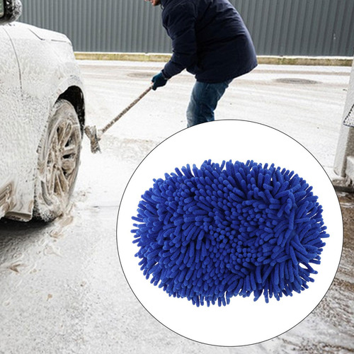 Guante De Fregona Para Lavado De Coches, Chenilla De Azul