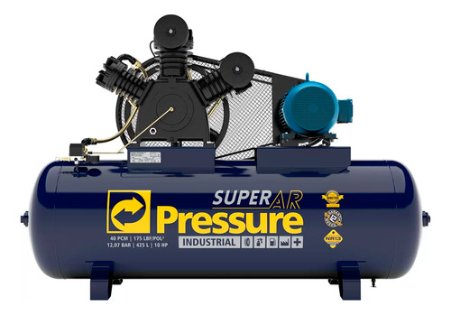 Compressor 40 Pes 425lt Motor 10hp Aberto Trifas Pressure Nf
