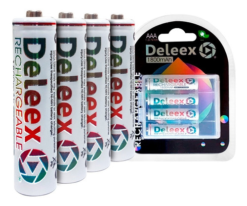 Pila Bateria Recargable Aaa Blister Pack X 4 1800 Mah Pilas