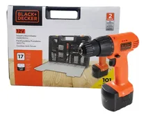 Comprar Taladro atornillador inalámbrico de 10mm Black+Decker CD121K100 12V+ accesorios con estuche de plástico 220V