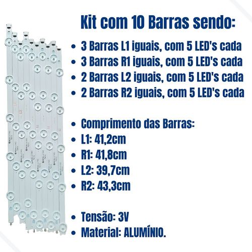 Kit Barramento De Led Tv 42la6200 42la6204 Compativel Novo