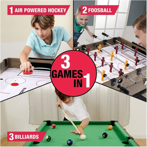Mesa De Billar Multijuegos 2 En 1 Futbolito Accesorios Works