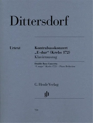 comprar Libro: Concierto Para Contrabajo En Mi Mayor Krebs 172 Contr