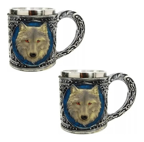 Pack 2 Taza Lobo Stark Game Of Thrones Tazón 