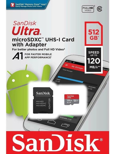 Tarjeta De Memoria Sandisk Sdsqua4-512g-gn6ma Microsd 512gb 